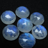 AAAA 15 mm Round Rose cut Cabochon - Gorgeous Rainbow Moonstone - Super Sparkle 7 pcs